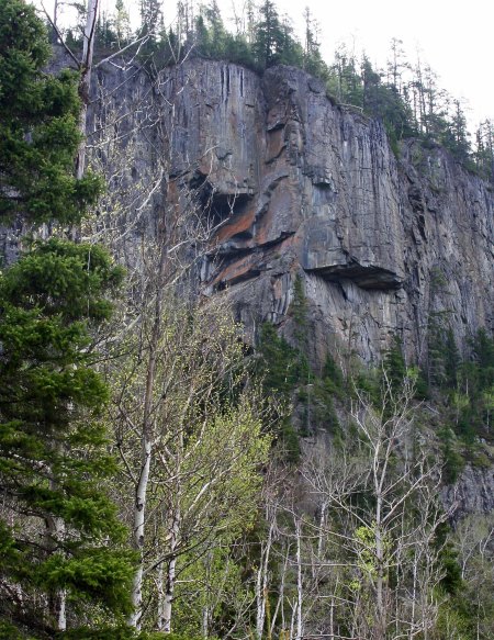 Peggy and I stopped to photograph this cliff.