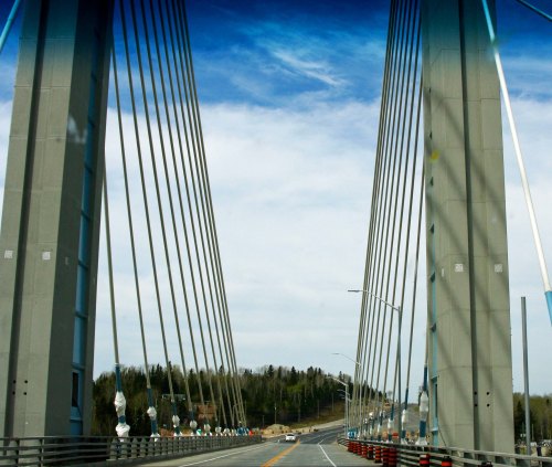 Nipigon River Bridge in Ontario Canada