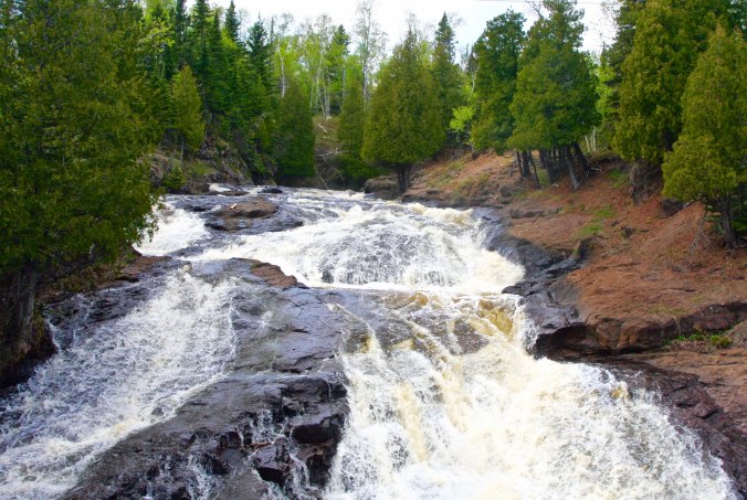 The Cross River on the north shore of Lake Superior along Minnesota's scenic Highway 61.