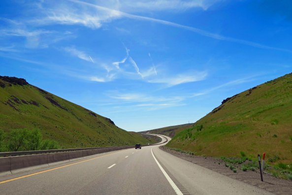 The surprise was that I-80 has great shoulders. There were also occasional breaks in the traffic.