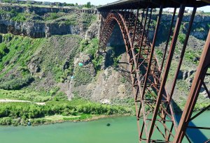 Perrine Bridge across the Snake River near Twin Falls, Idaho.