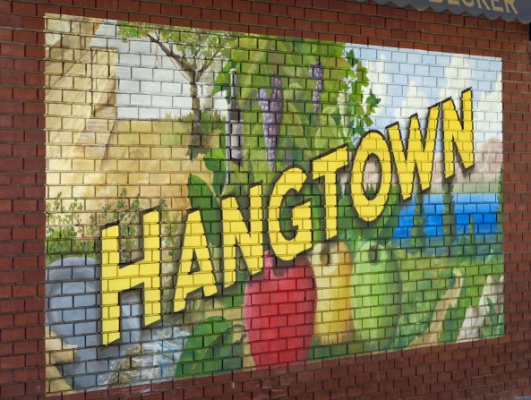 The town of Placerville where I went to high school was once known as Hangtown and is quite proud of it's heritage. A large oak tree in the center of the town was used for hanging bad guys (and probably a few innocents) during the Gold Rush Era.