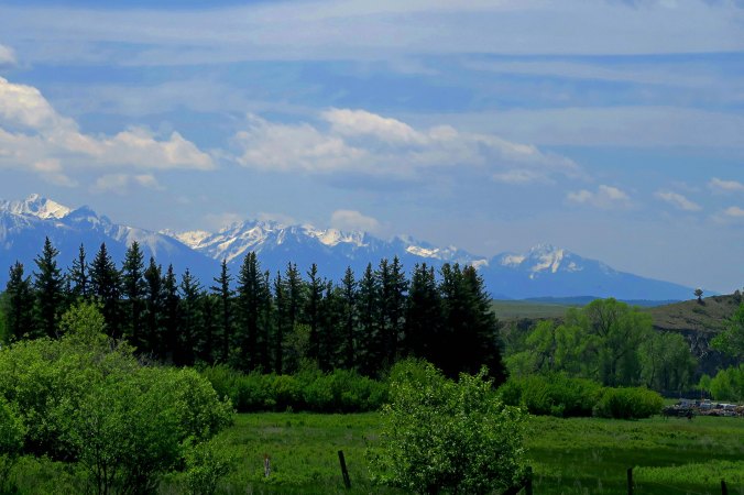 I crossed several mountain ranges including the Sierra Nevada and the Rockies twice. Tis is a photo of the rockies in Montana.