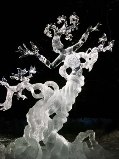The ice carvings were marvellous. This one was called 'First Breath."