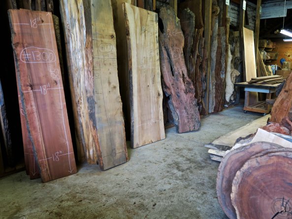 Woodworking shop in Mendocino, California.