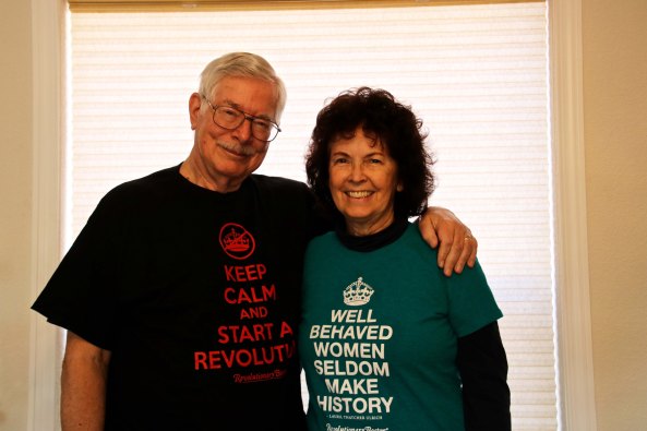 Peggy and I found these T-shirts featured in Boston's Old State House where freedom still rings. 