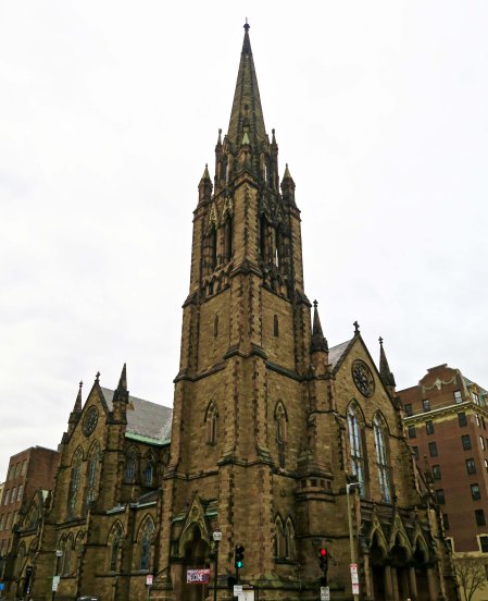 Peggy and I walked over to Newbury Street where the New England Genealogical Society is located. Along the way we came across the very impressive First Church of the Covenant that has long been a leader in promoting social justice.