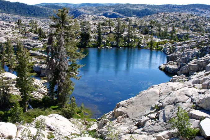 One of the five Lakes in the Five Lakes Basin north of Interstate 80 in the Sierra Nevada Mountains.