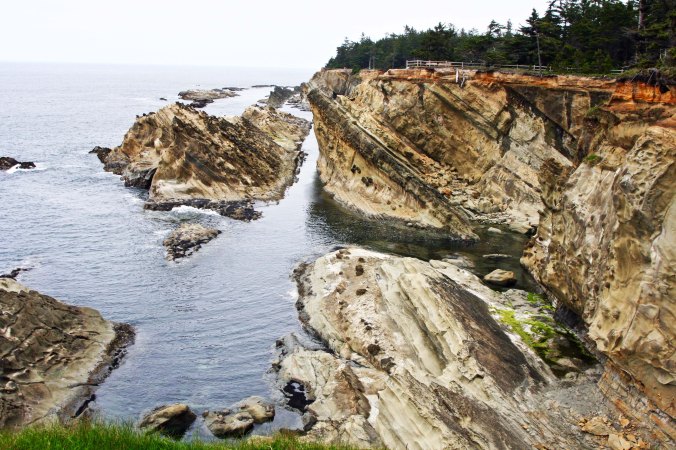 Coastline of Shore Acres Park on the Oregon Coast near Coos Bay, Oregon.