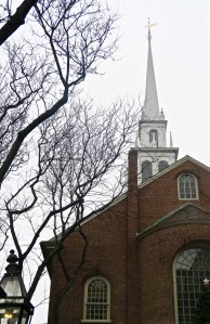 The Old North Church in Boston, Massachusetts.