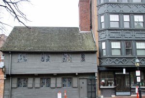Paul Revere's home on the Freedom Trail in Boston, Massachusetts.