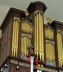 Organ pipes at Old North Church in Boston.