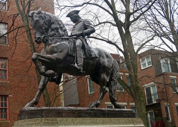 This sculpture of Paul Revere