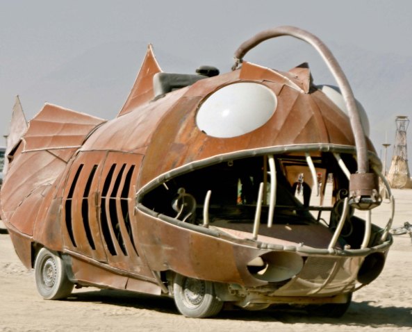 Angler fish mutant vehicle at Burning Man.