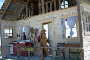 Kitchen of wandering bar at Burning Man.