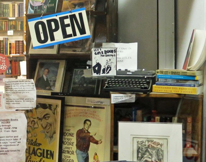 The Commonwealth Bookstore pulled us in with this display.