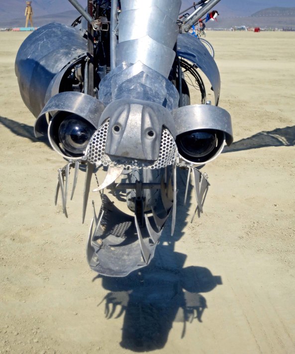 Small dragon art car at Burning Man.