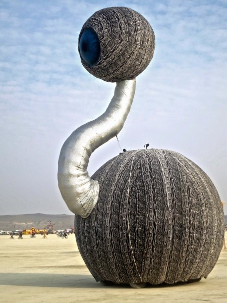 One of Burning Man's more unique mutant vehicles from my perspective is this traveling eye.