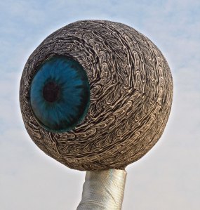 Eye of mutant vehicle at Burning Man.