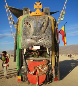 M.O.J.P. art car at Burning Man.