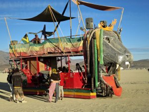 M.O.J.P. mutant vehicle at Burning Man.