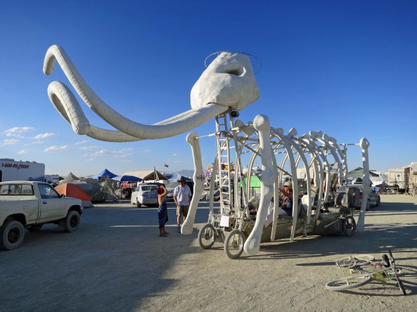 Mammoth art car in Black Rock City at Burning Man.