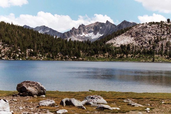 Alpine lake along the John Muir Trail.