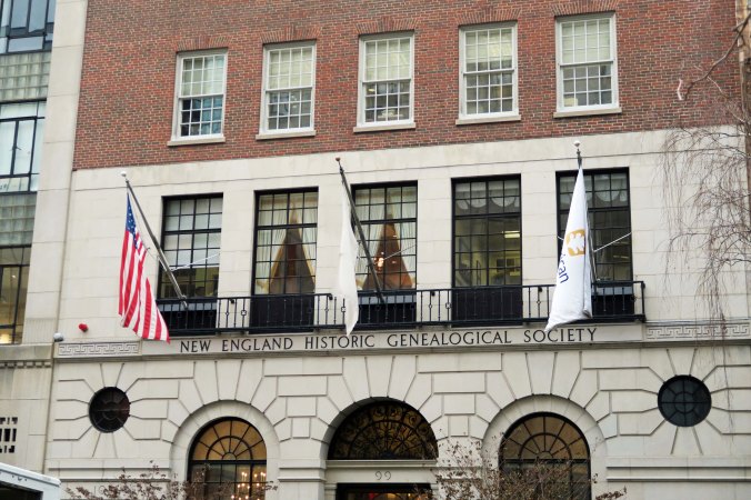 Peggy and I hiked down to the New England Genealogical Society on Newbury street to renew my membership and do a little research.
