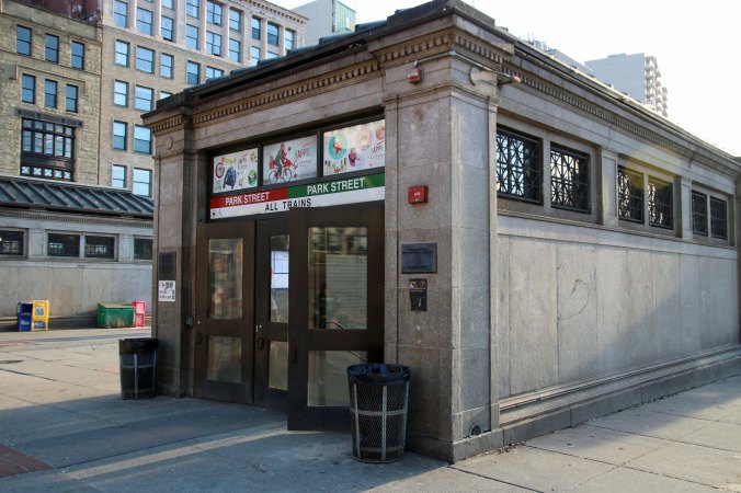 Down on the edge of the Commons we checked out the Park Street Subway System. We had been told that Boston provided excellent mass transit. I found myself wondering whether Charile was still stuck on the MTA.(Kingston Trio song).