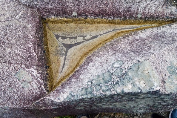 Water caught in crevice at Harris Beach State Park near Brookings, Oregon.