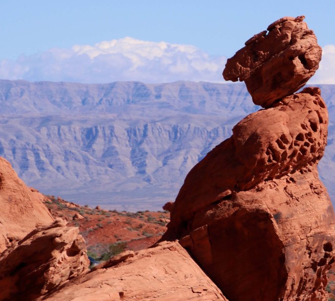 Balanced Rock at Valley of Fire State Park in Southern Nevada.