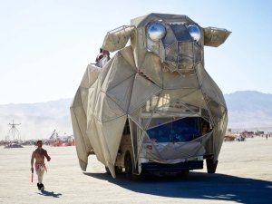 Giant bull mutant Vehicle at Burning Man.