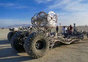 Mutant vehicle hot rod at Burning Man.