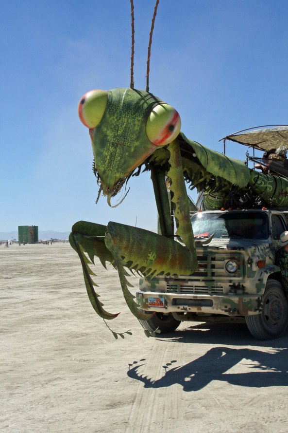 Praying Mantis mutant vehicle at Burning man.