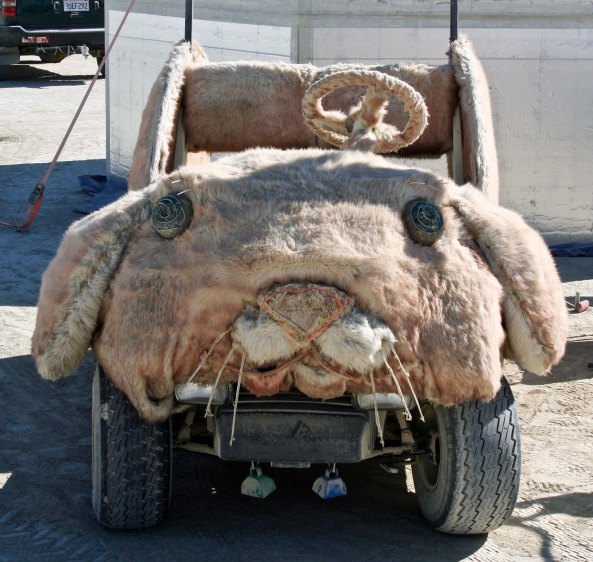 Rabbit mutant vehicle at Burning Man.