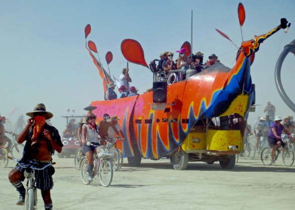 Sea creature mutant vehicle at Burning Man.