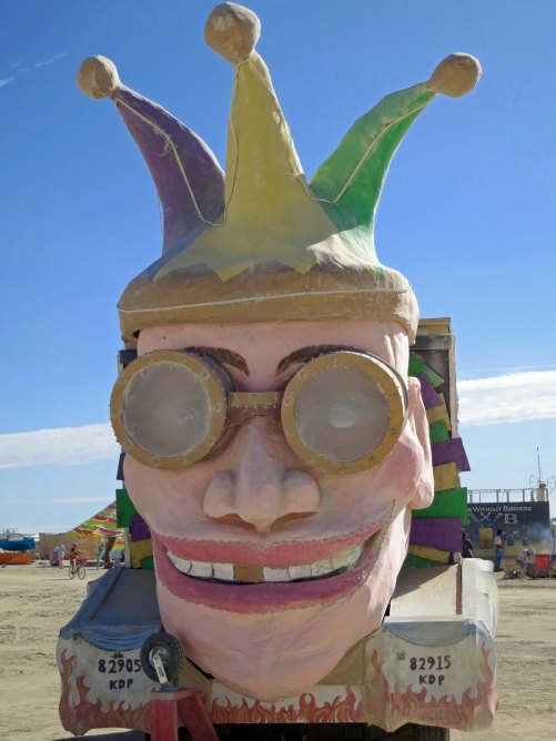Joker mutant vehicle at Burning Man.