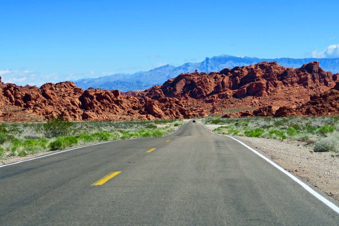 Road into Valley of Fire State Park.