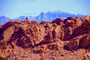 Mountains and sandstone at Valley of Fire State Park i southern Nevada.