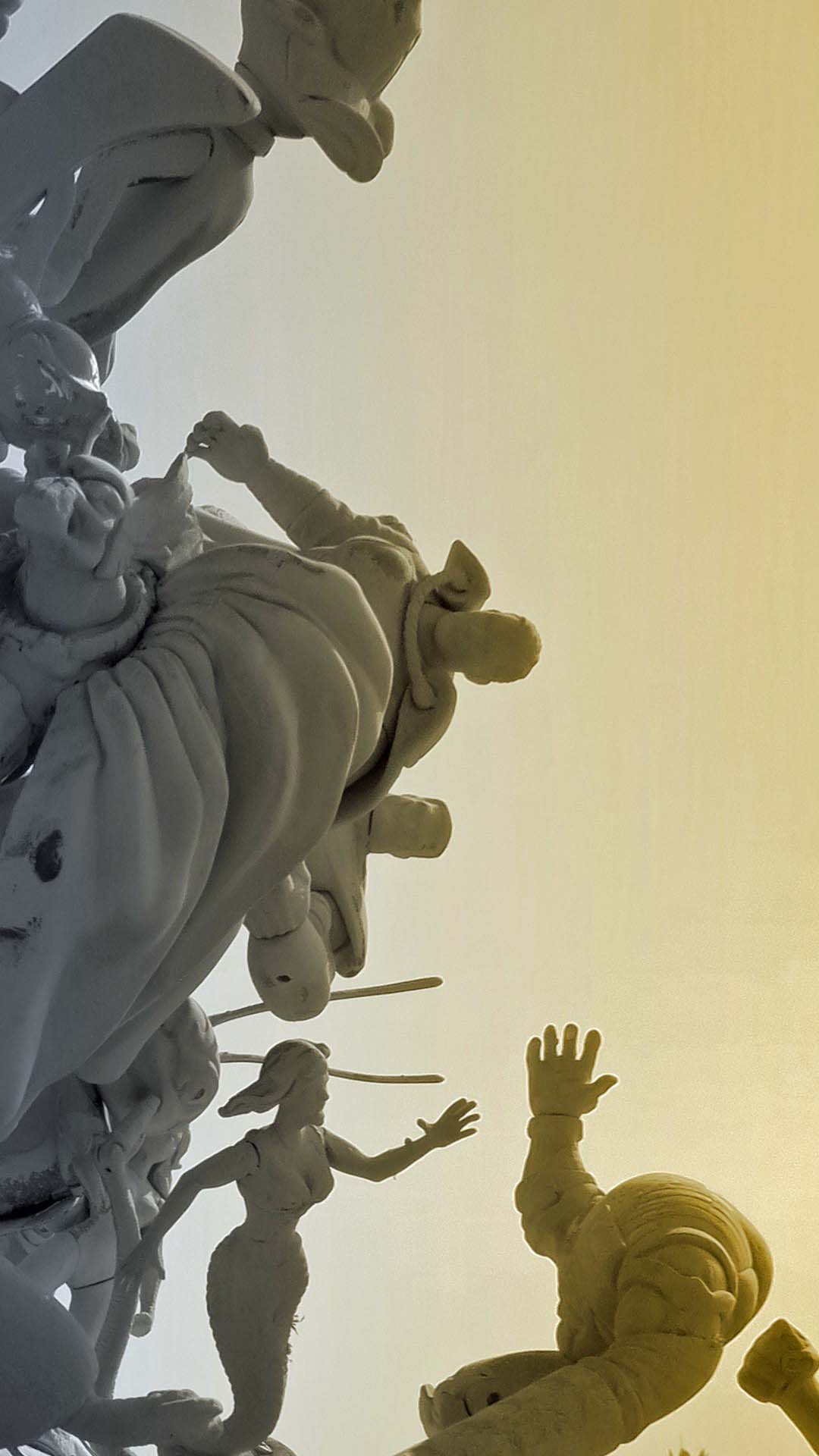 Action Figure Family close up, Burning Man 2017 close up,