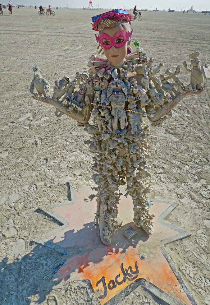 Action Figure Family member Jacky at Burning Man 2017