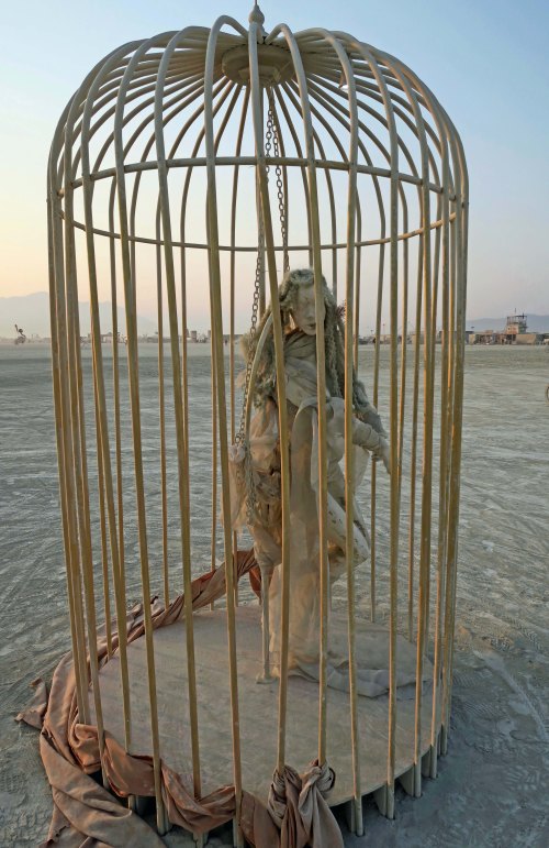 Cage from Bridge and Cage Sculpture, Burning Man 2017
