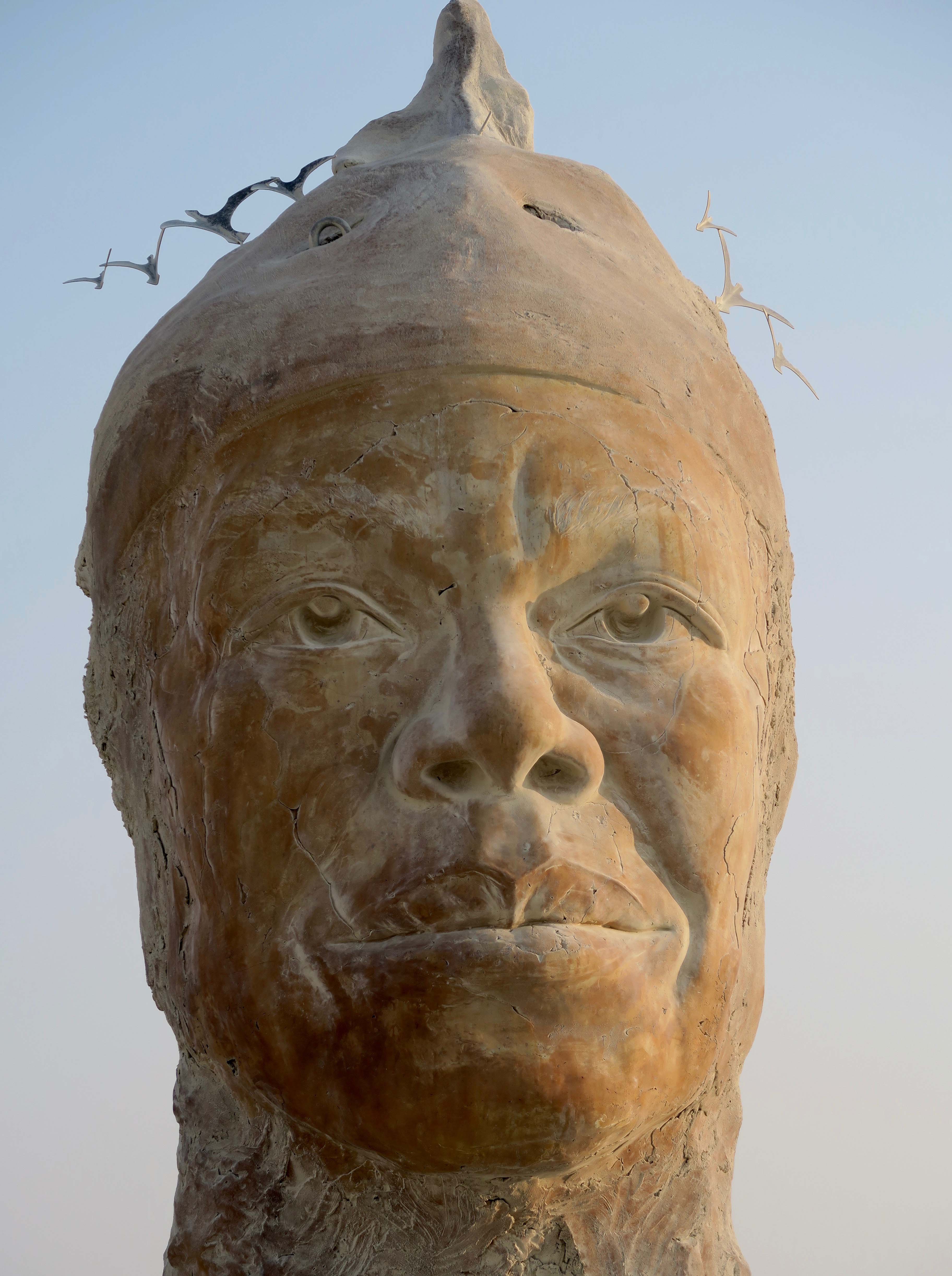 Closeup of Maya's Mind sculpture at Burning Man 2017