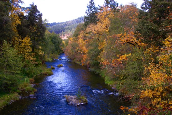 Applegate River in fall, Southern Oregon