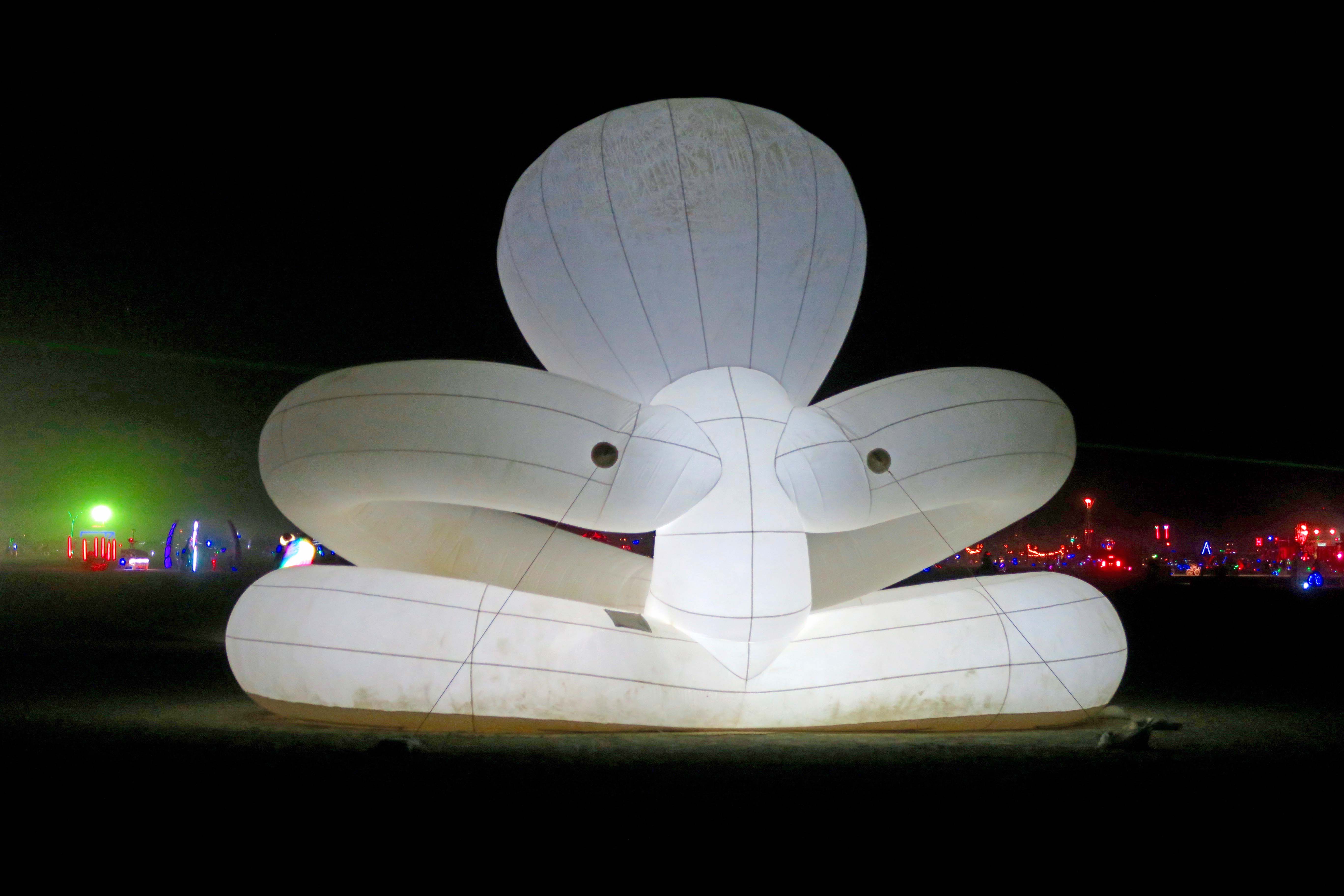 Back of blow up alien at Burning Man 2017
