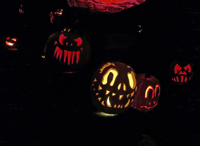 Demon pumpkins ay Jack-o-Lantern Spectacular, Providence, RI