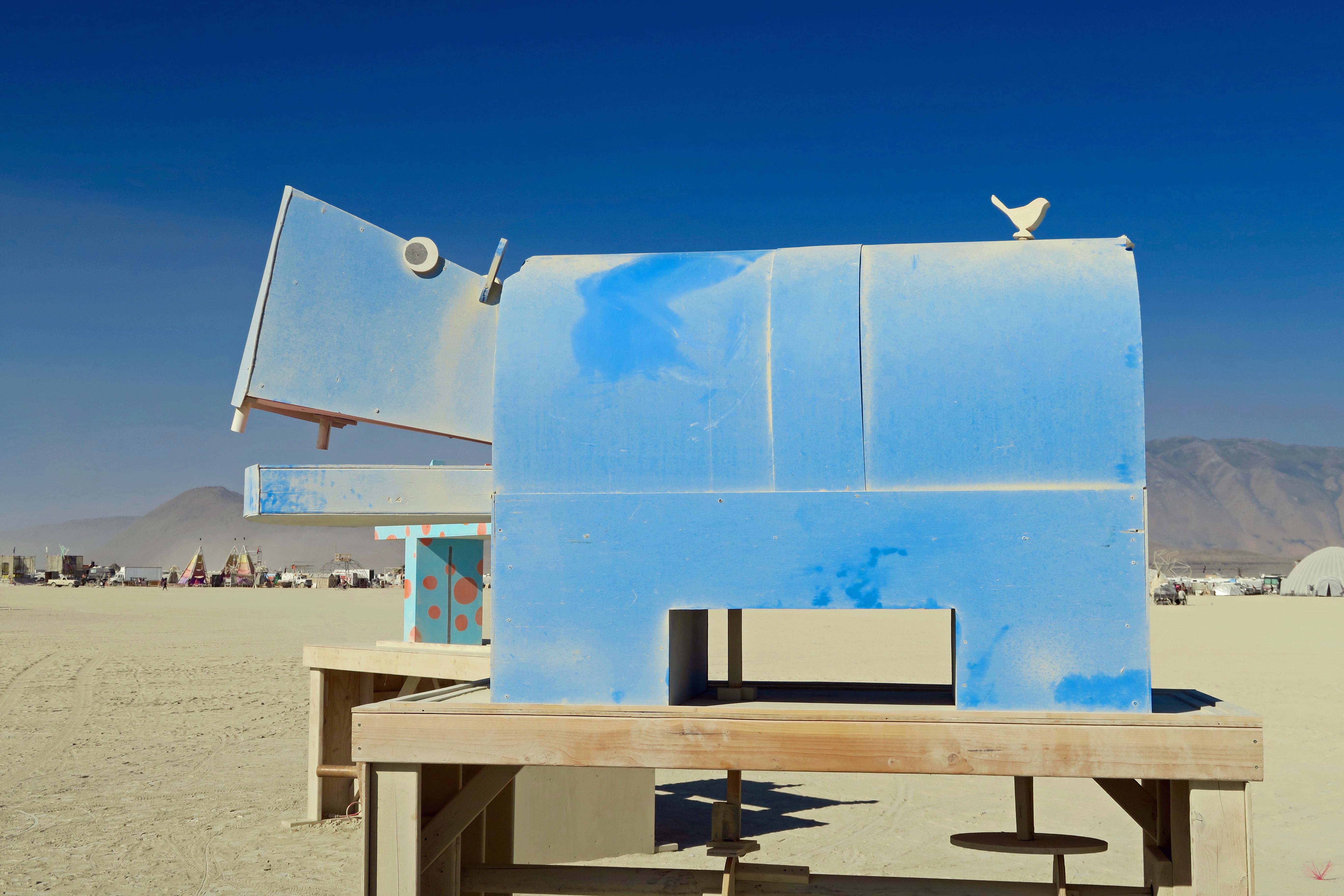 Dusty hippo at Burning Man 2017