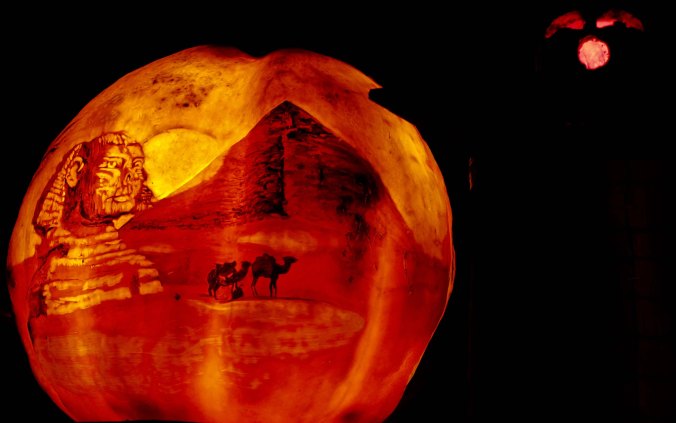 Egyptian scene at Jack-o-Lantern Spectacular in Rhode Island