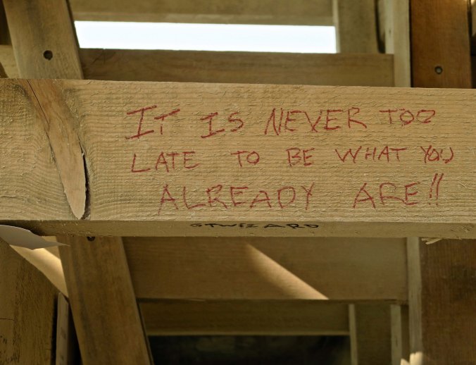 It is never too late, Burning Man Temple 2017