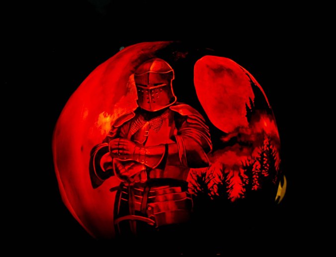 Knight in Lord of the Rings at Jack-o-Lantern Spectacular in Rhode Island
